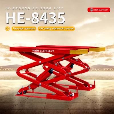 3500kg Workshop Lift Equipment Hydraulic in-Ground Scissor Lift