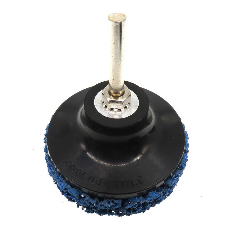 3" 75mm Quick Change Roll Lock Blue Fiber Drywall Glass Sanding Discs for Paint Rust Removal