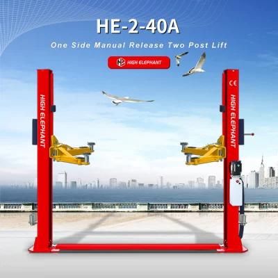 One Side Manual Release Base Plate Car Lift