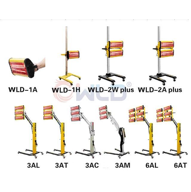 Wld-3al Mobile Portable Shortwave Infrared Heating Lamp for Paint Booth /Infrared Heater for Car Baking