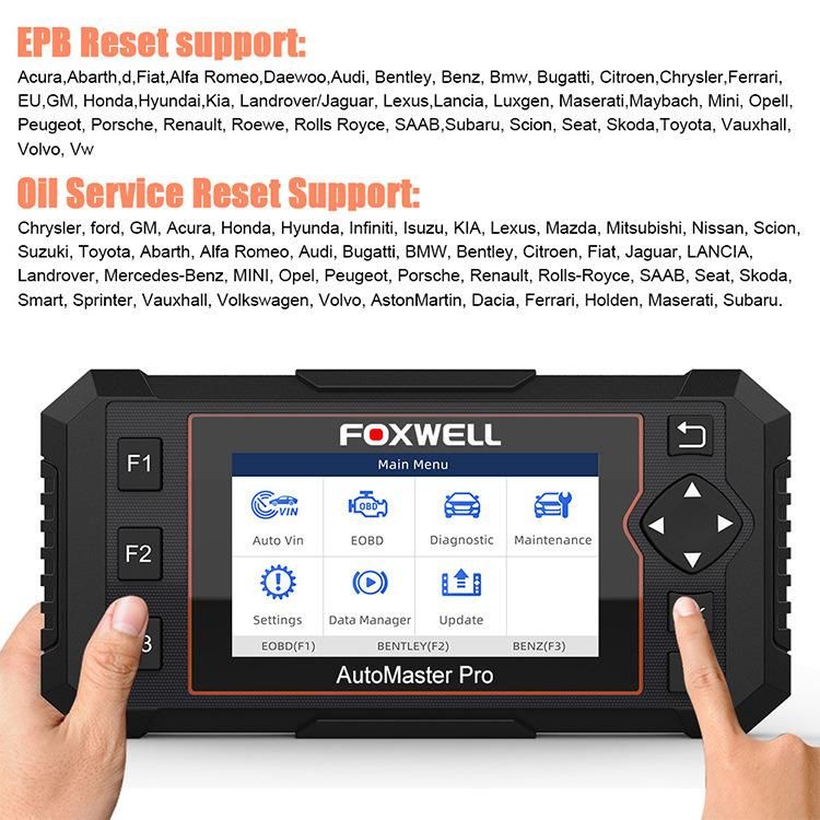 Foxwell Nt614 Elite OBD2 Car Diagnostic Tool Engine ABS SRS Airbag at+Epb Oil Reset Code Reader OBD 2 Obdii Automotive Scanner