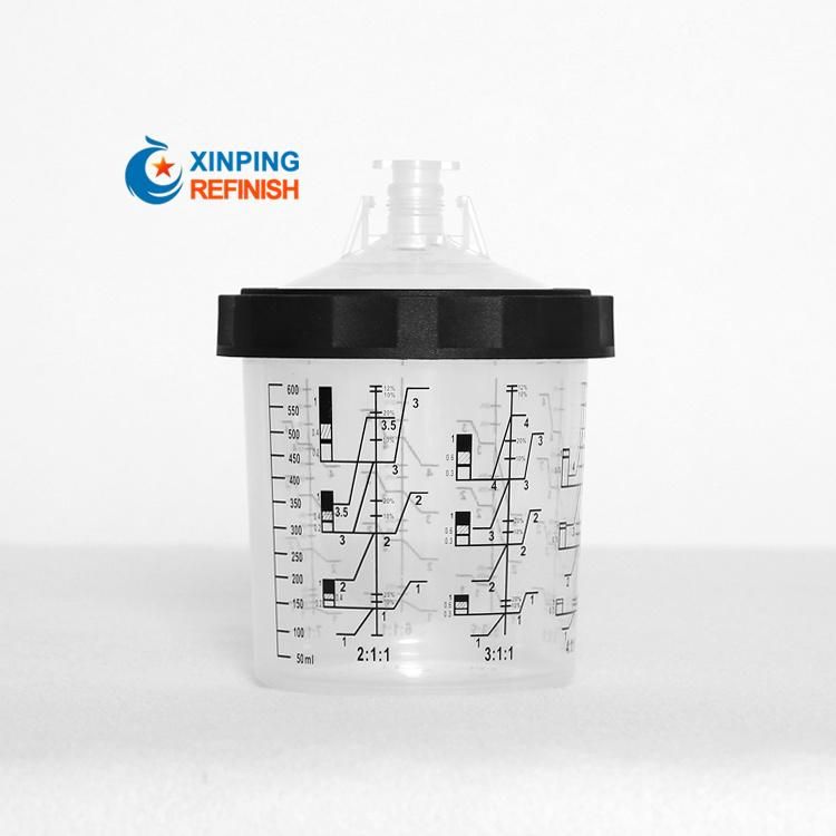 Factory Direct Sales 600ml 125mic Paint Measuring Cups with Sealing Rim for Spray Gun