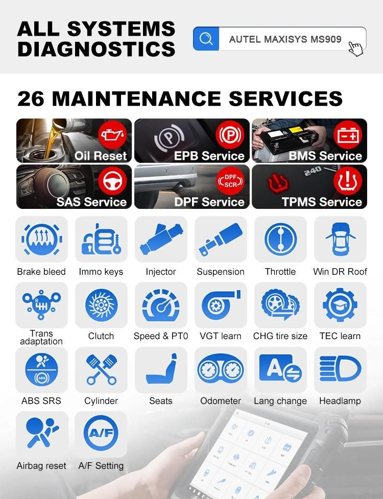 Autel Maxisys Ms909 Multi Language Car ECU Repair Tool Automotive ECU Programmer