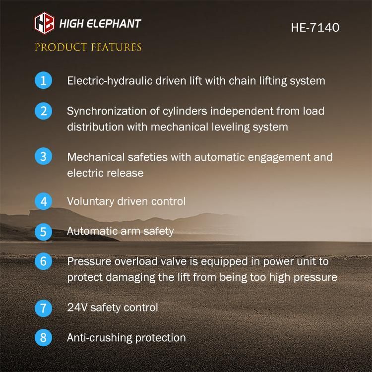 Hydraulic Workshop Auto 2 Post Car Lift CE Certificate Vehicle Hoist