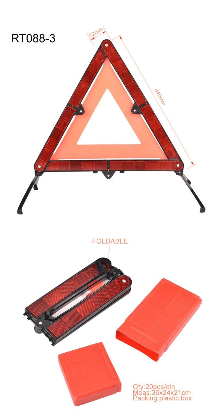 High Quality Warning Triangle Roadway Safety Products Traffic Safety Foldable Warning Triangle