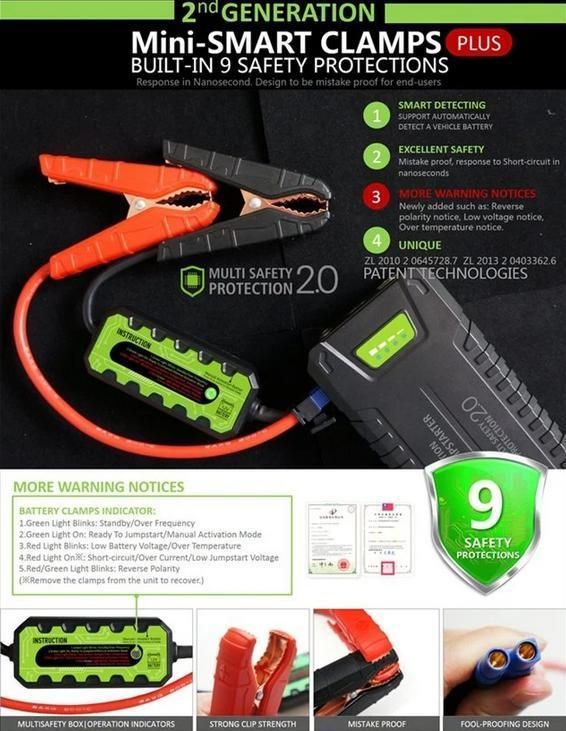 Multifunctional Portable Power Bank Jump Starter 20000mAh T242