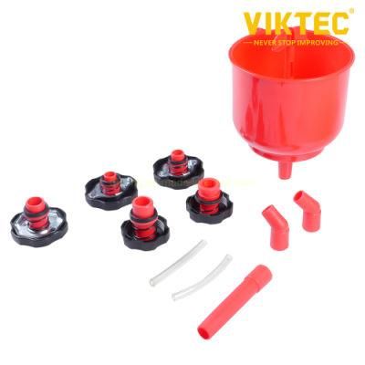 Viktec Coolant Funnel Kit Radiator Spill Free Funnel Auto Coolant Flush Kit No Spill Funnel Radiator Funnel Fill Kit (VT18147)