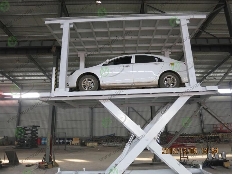 Double Car Lift Hydraulic Invisible Scissor Car Lift With Roof