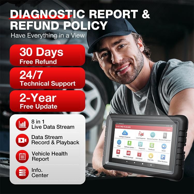 Launch Diagnostic Machine X431 Pros V Launch OBD2 Almost Obdi&Obdii Connectors and Cables Included + Covering 99.99% Vehicles on The World