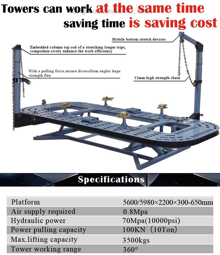 Ozm-5000 Auto Body Straightening Bench Car Body Repair Bench