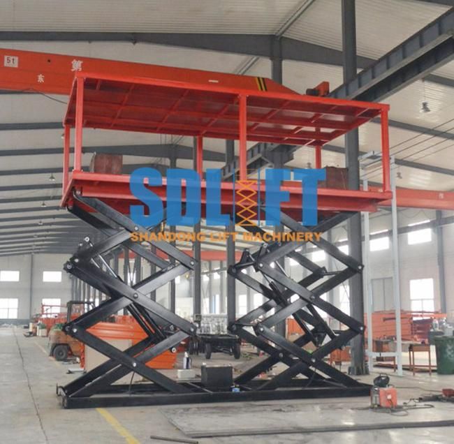 China Stationary Hydraulic Electric Garage Scissor Car Elevator