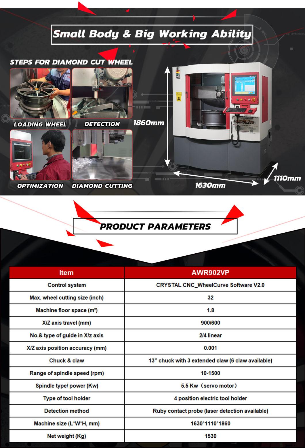 China Supplierwheel Alloy Rim Repair CNC Lathe Machine Awr902vp