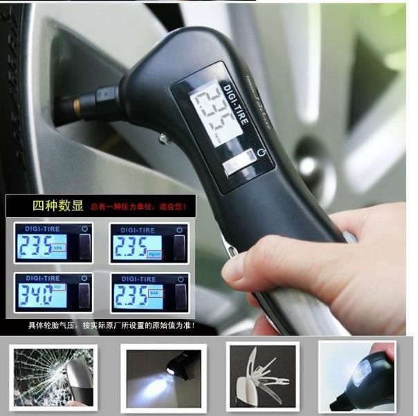 Hot Sale 9 in 1 Multifunctional Tire Pressure Gauge