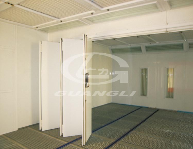 Double-Bays Line Prep Station and Spray Booth Containing Painting and Baking Room with Moveable Jacks