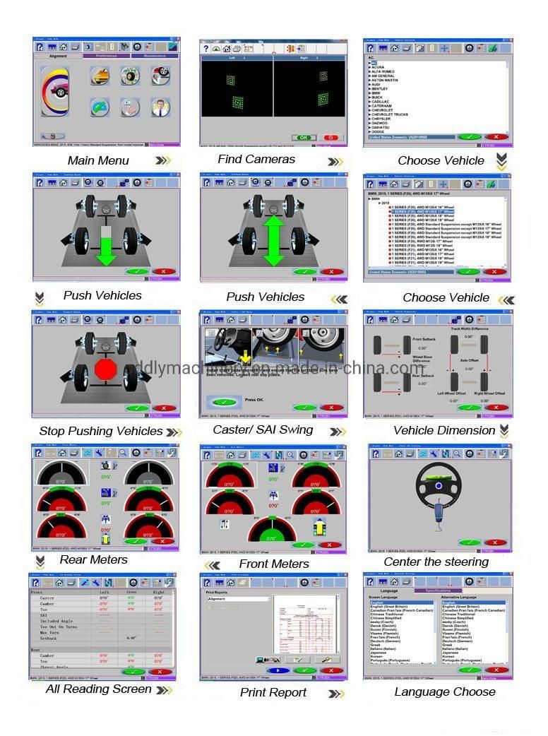 Auto Shop Portable Database 3D Wheel Alignment with CE