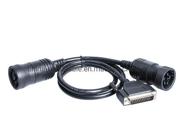 SAE J1939 Deutsch 6p+9p Cable J1708 6p 9p Adapter for Heavy Duty Scanner Tool