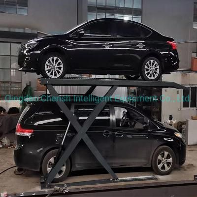 Home Garage Double Level Hydraulic Scissor Car Parking Lift