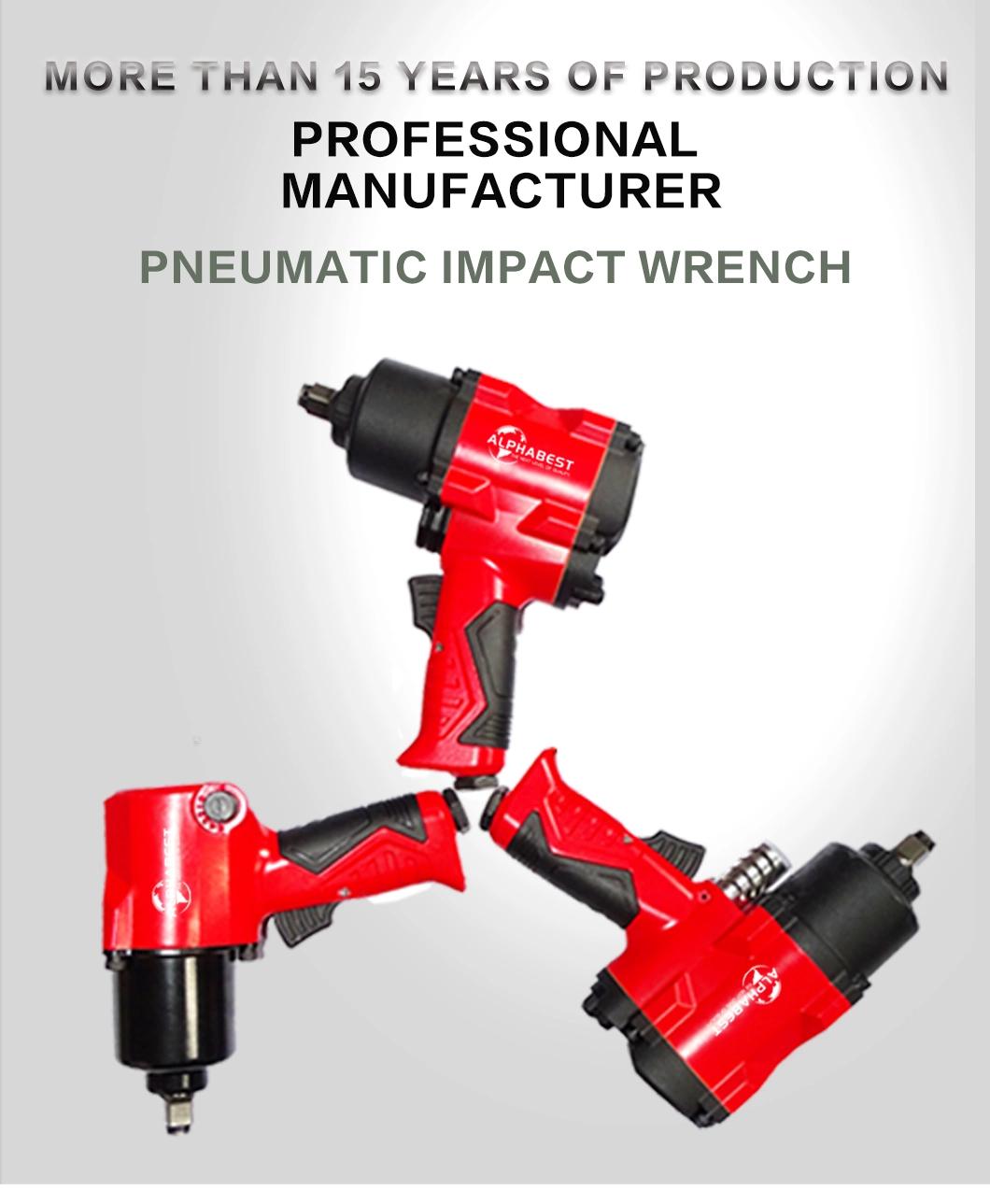 1/2" High Torque Type Repair Tools Air Powered Twin Hammer Pneumatic Air Impact Wrench at-D3890