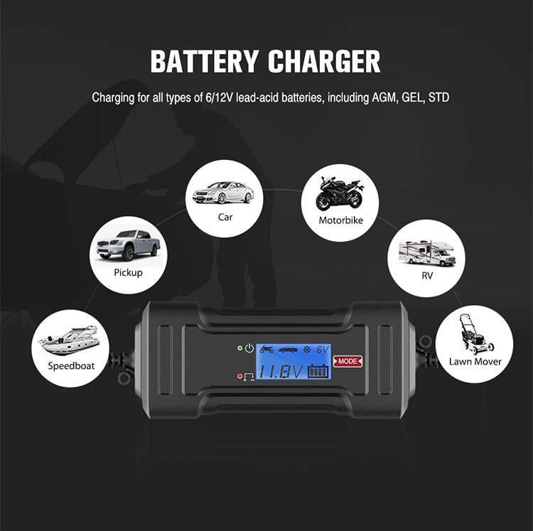 High Quality Intelligent Automatic 12V 4AMP Car Battery Charge Charger