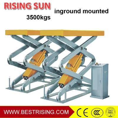 Rising Sun Auto Hoist 3500kgs in Floor Scissor Lift