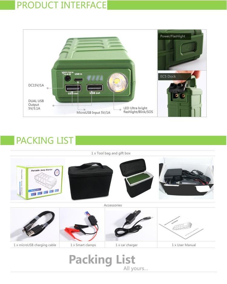 Multi-Function Car Accumulator Jump Starter for Emergency