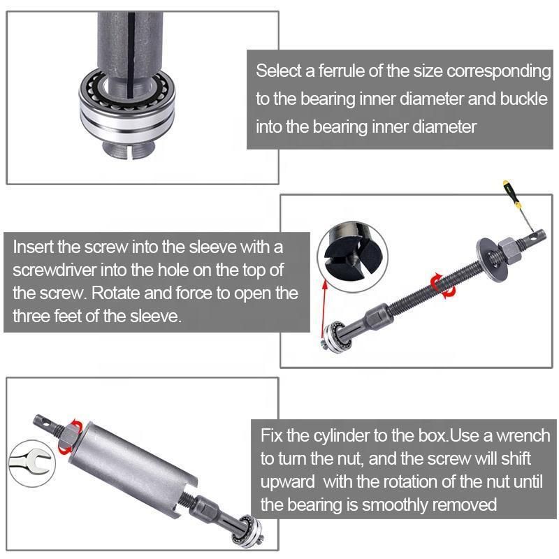 Motorcycle Inner Bearing Puller Tool 9mm to 23mm Repair Remover Auto Gear Remover Pulling Extractor Tool