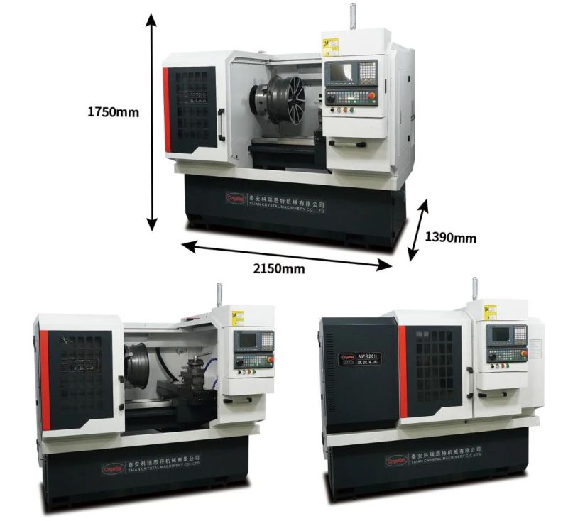 Wheel Cutting Machine Alloy Wheel Repair Horizontal CNC Lathe Awr28h