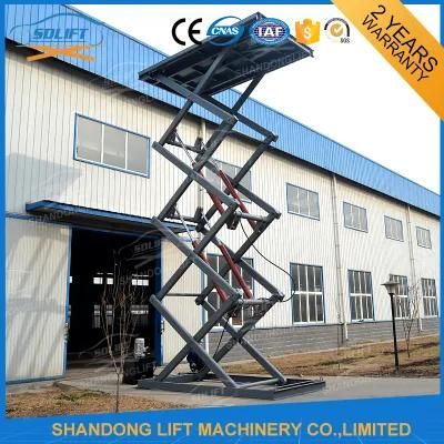 10m 2.5t Full Rise Pit Mounted Hydraulic Scissor Car Lift High Rising