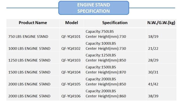 1250 Lbs Engine Stand with CE Approval Rotate Tool Auto Repair