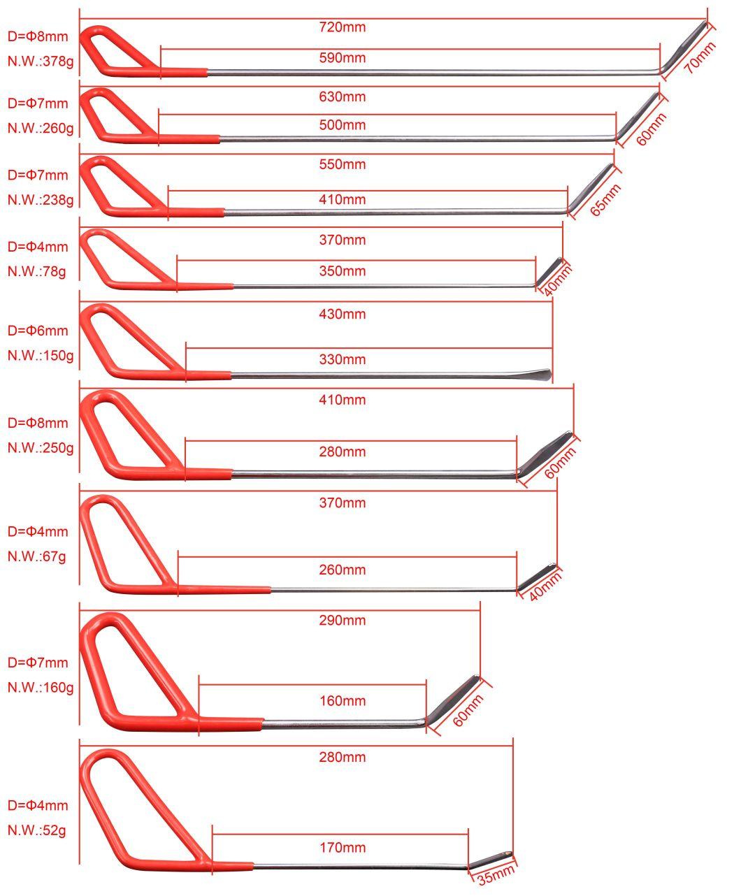 30PC Pdr Tools Hooks Push Rods