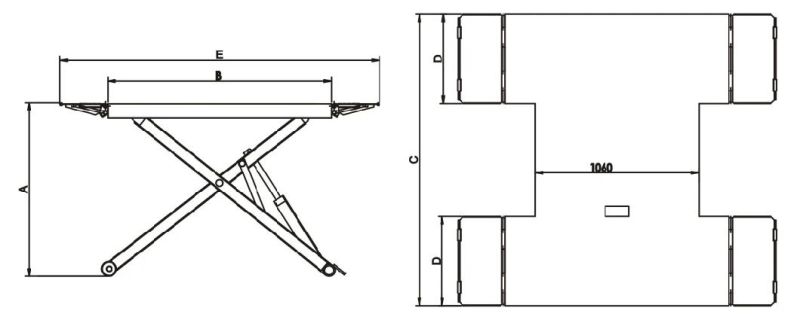 Ce Approval Portable Auto Scissor Lift (EM06)