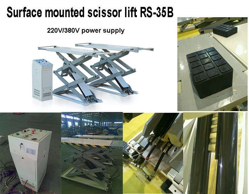 3ton Onground Mounted Full Rise Scissor Lift for Car Repair