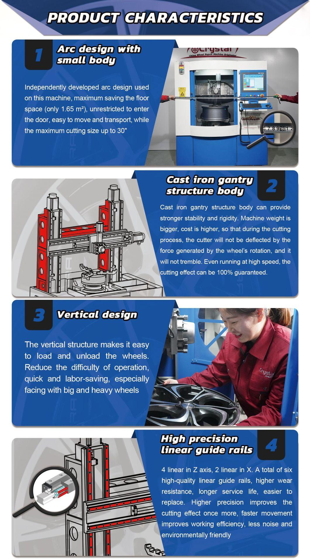 Awr901vp Vertical Wheel Repair Lathe Machine with Ruby Probe