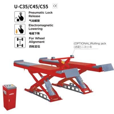 Auto Lift Auto Scissor Alignment Lift in Ground 5.5 T Capacity U-C55 Wheel Alignment Scissor Lift