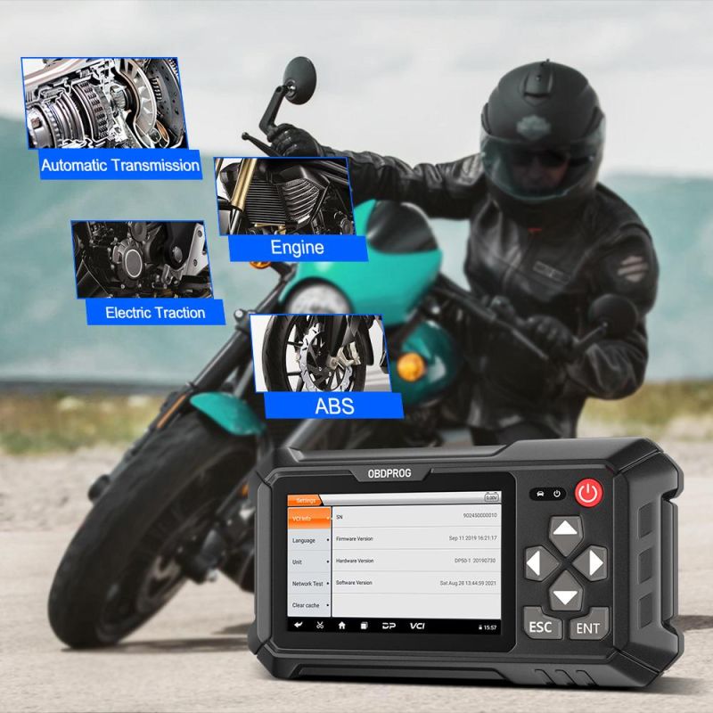 Obdprog Moto 100 All System Motor Diagnostic Tool Engine ECU Coding ABS a/F Adjust TPMS Epb Auto Motorcycle Analysis Scanner