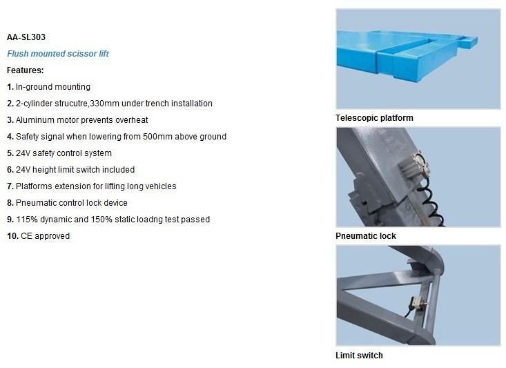 Inground Hydraulic Scissor Lift