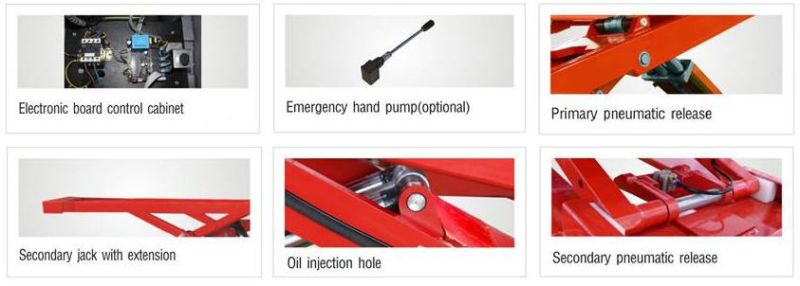 on-Ground Mounting Two Level Ultra Thin Alignment Scissor Car Lift