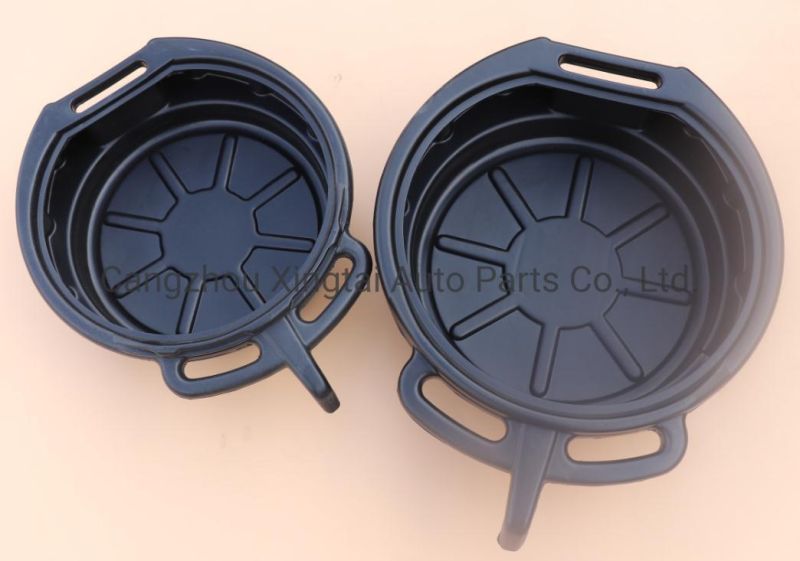 Black 7 Litre Oil Drain Pan Tray