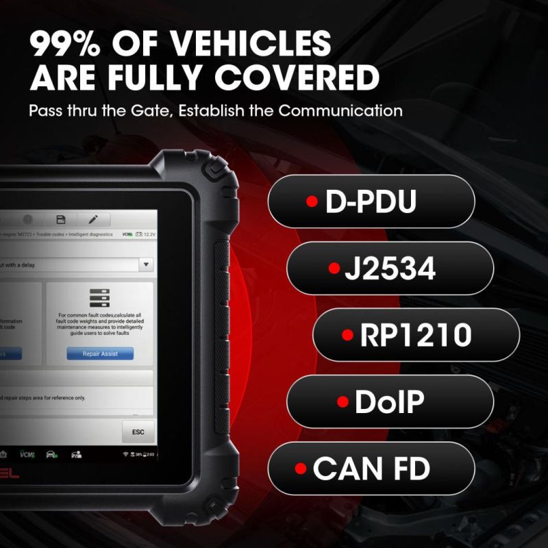 Autel Maxisys Ms919 Automotive Diagnostic Scanner with Advanced Vcmi, All System Diagnostics Scan Tool & 36 Services, ECU Coding, Advanced Ver. of Mk908p, Ms908