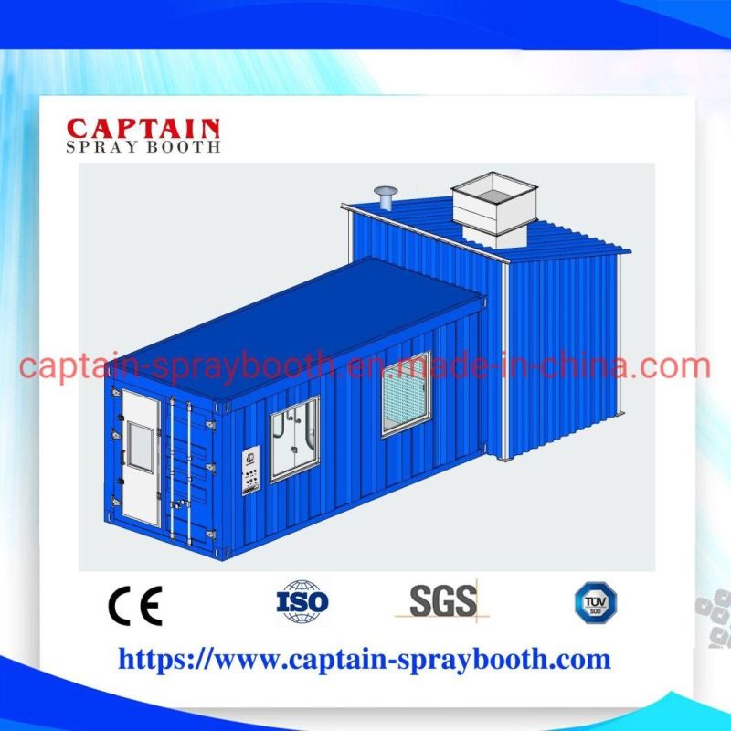 40hc Container Spray Booth Water Curtain Booth Baking Oven