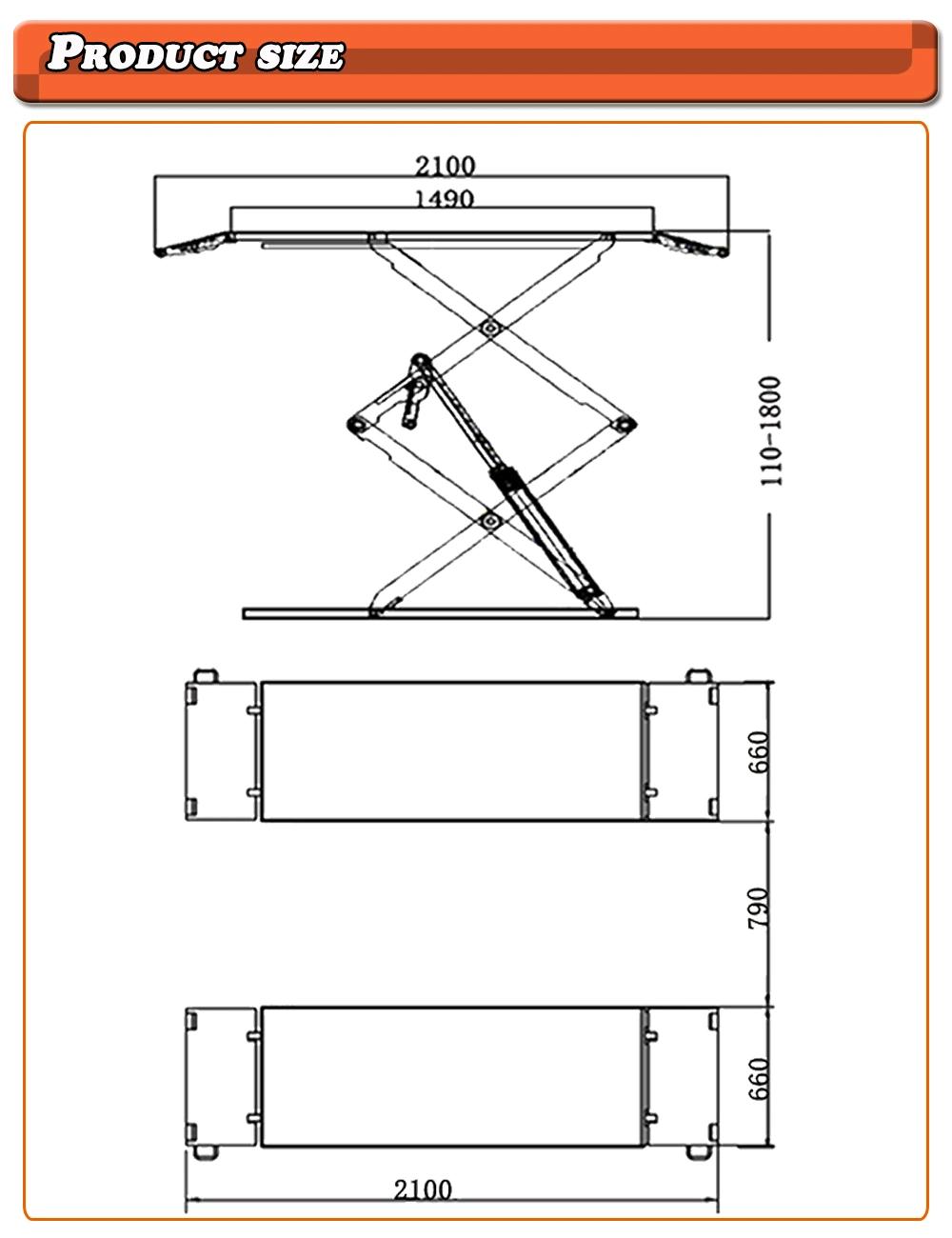 Factory Directly Sale Garage Hydraulic 4 Rod Double Deck Car Maintenance Parking Lift