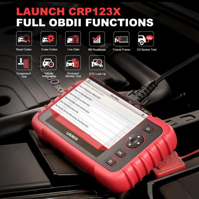 Launch Crp123X OBD2 Code Reader for Engine Transmission ABS SRS Diagnostics with Autovin Service Lifetime Free Update Online