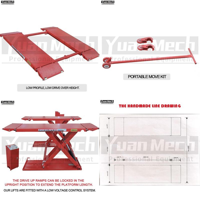 Garage Equipment Hydraulic Inground Mounted MID-Rise Scissor Car Lift