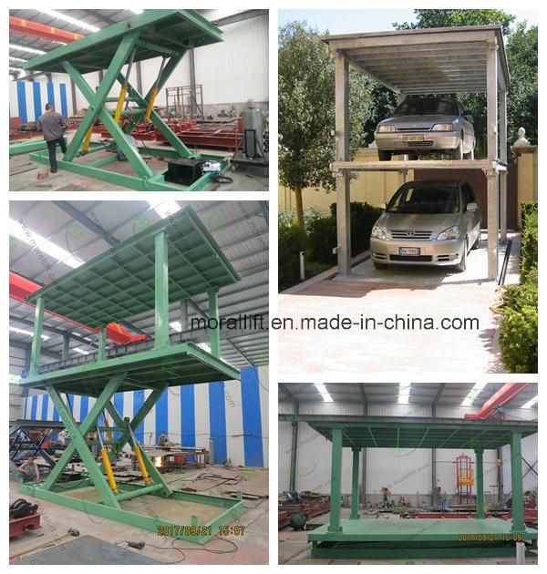 4000kg Underground Scissor Car Lift with Pit Installation