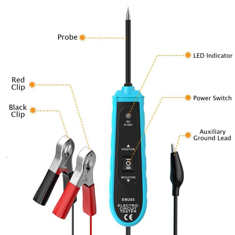 Viktec12V 24V Battery Power Probe Auto Circuit Tester (VT18023)