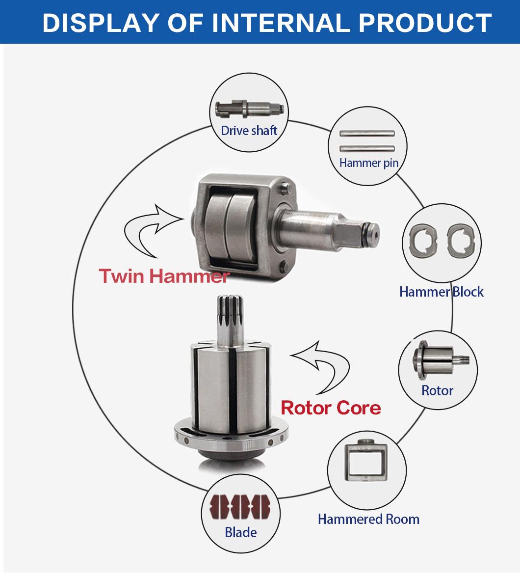 1" High Torque Type Repair Tools Air-Powered Pneumatic Impact Wrench at-D6120L