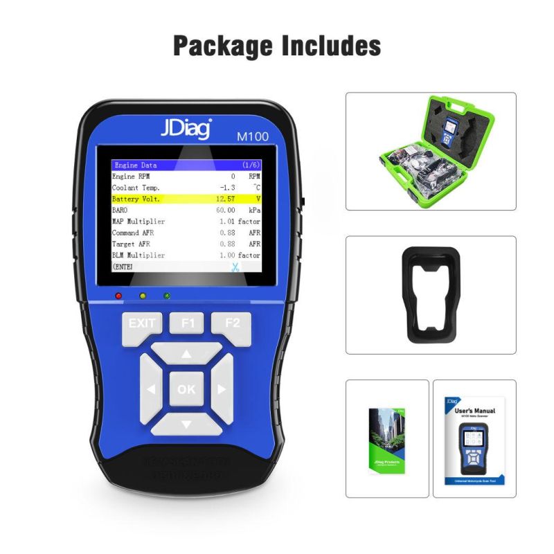 Jdiag M100 Motorcycle Diagnostic Tool for Kawasaki YAMAHA Suzuki Motorbike Scanner Motor Scan Tool Instead of Mct-500