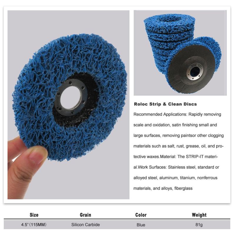 4.5" 115mm Wheel Disc Abrasive Grinders Clean Tool for Paint and Flaking Materials Removal