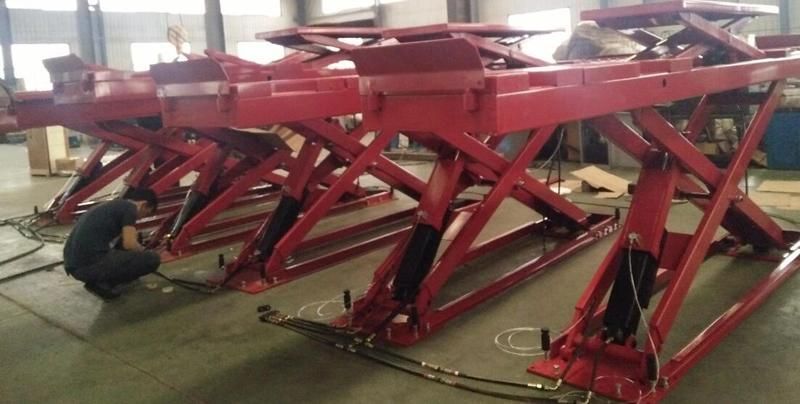 in Floor Full Rise 4ton Automobile Scissor Lift for Wheel Alignment