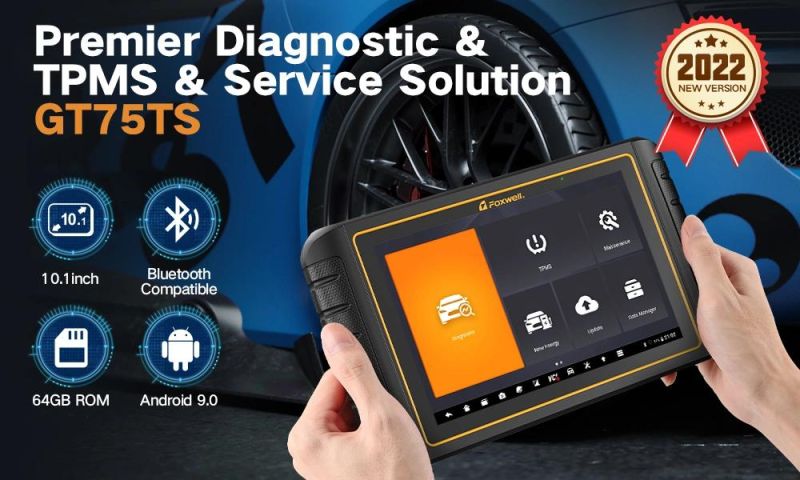 Foxwell Gt75ts OBD2 Automotive Scanner Professional ECU Coding TPMS Service Bidirectional OE-Level Obdii Car Diagnostics Scanner